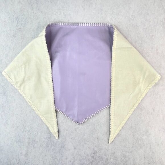 Nanushka Aditi Triangle Scarf Lilac Purple Womens One Size Vegan Leather Bandana - Picture 7 of 13